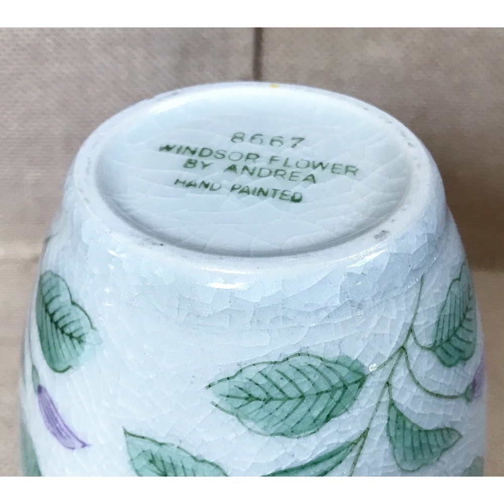 Vintage Windsor Flower Floral Cermaic Vase 6 3/4 Inch Cottage Grandma Core - Picture 7 of 8